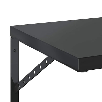 Mensole a Muro 2 pz 100x40 cm Nero in Acciaio Inossidabile | homemem39
