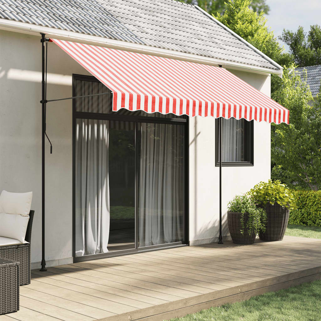 Tessuto di Ricambio per Tenda Strisce Rosse e Bianche 3x2,5 m - homemem39