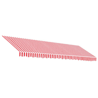 Tessuto di Ricambio per Tenda da Sole Rosso e Bianco 500x300 cm