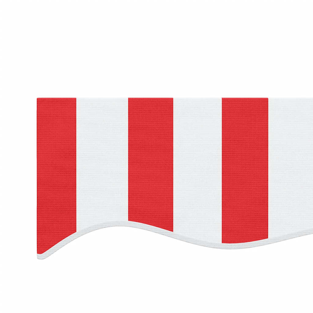 Tessuto di Ricambio per Tenda da Sole Rosso e Bianco 500x300 cm