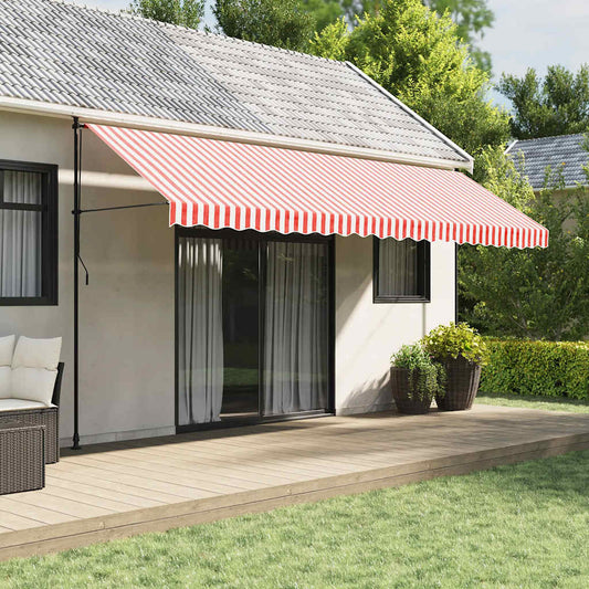 Tessuto di Ricambio per Tenda Strisce Rosse e Bianche 5x3 m | homemem39