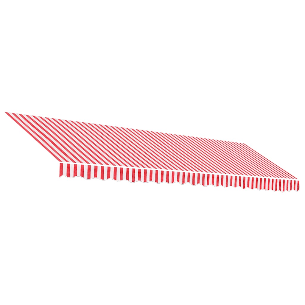 Tessuto di Ricambio per Tenda da Sole Rosso e Bianco 500x350 cm