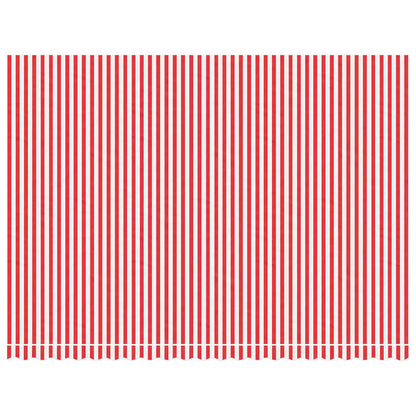 Tessuto di Ricambio per Tenda da Sole Rosso e Bianco 500x350 cm