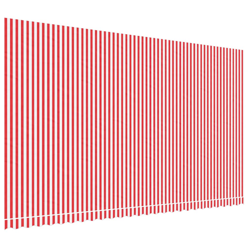 Tessuto di Ricambio per Tenda da Sole Rosso e Bianco 600x350 cm