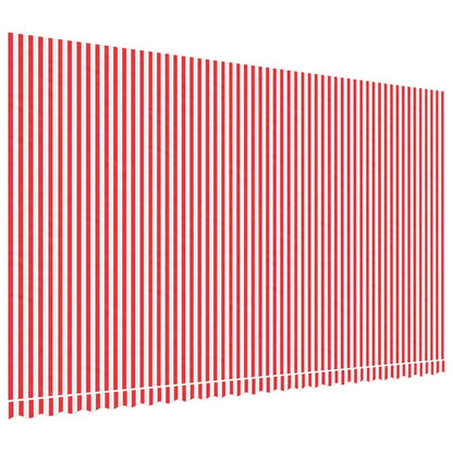 Tessuto di Ricambio per Tenda da Sole Rosso e Bianco 600x350 cm