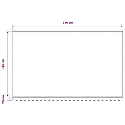Tessuto di Ricambio per Tenda da Sole Rosso e Bianco 600x350 cm