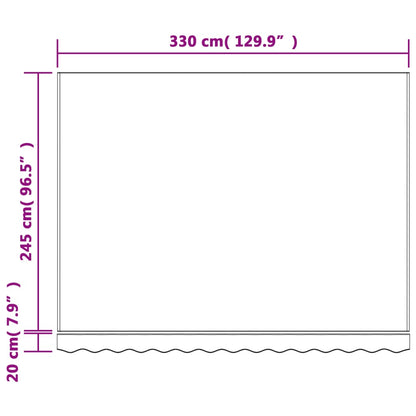 Tessuto di Ricambio per Tenda Strisce Multicolore 3,5x2,5 m - homemem39