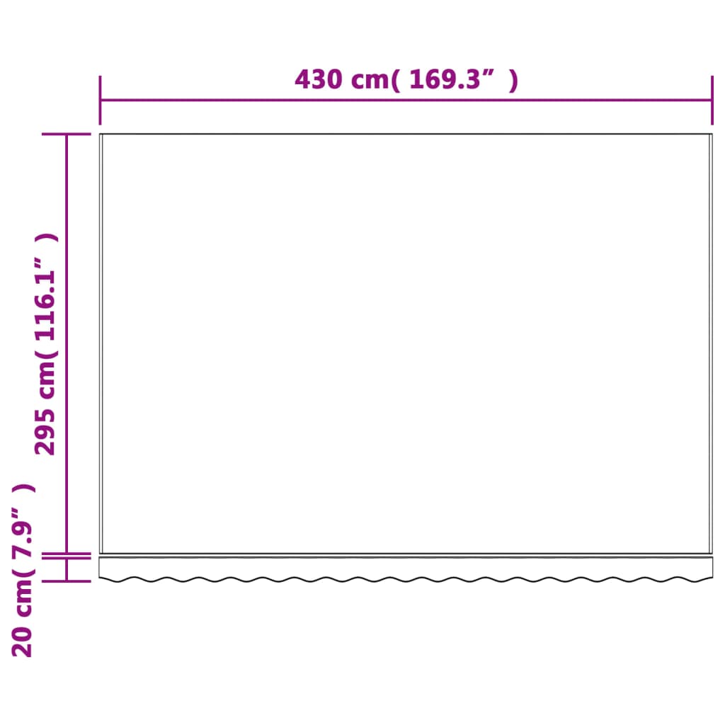 Replacement Fabric for Curtain Multicolored Stripes 4.5x3 m