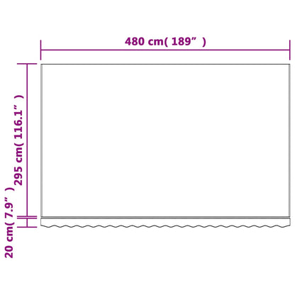 Tessuto di Ricambio per Tenda Strisce Multicolore 5x3 m - homemem39