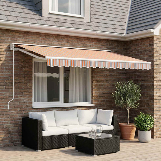 Tessuto di Ricambio per Tenda da Sole Multicolore 600x350 cm