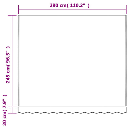 Tessuto di Ricambio per Tenda Strisce Multicolore 3x2,5 m | homemem39