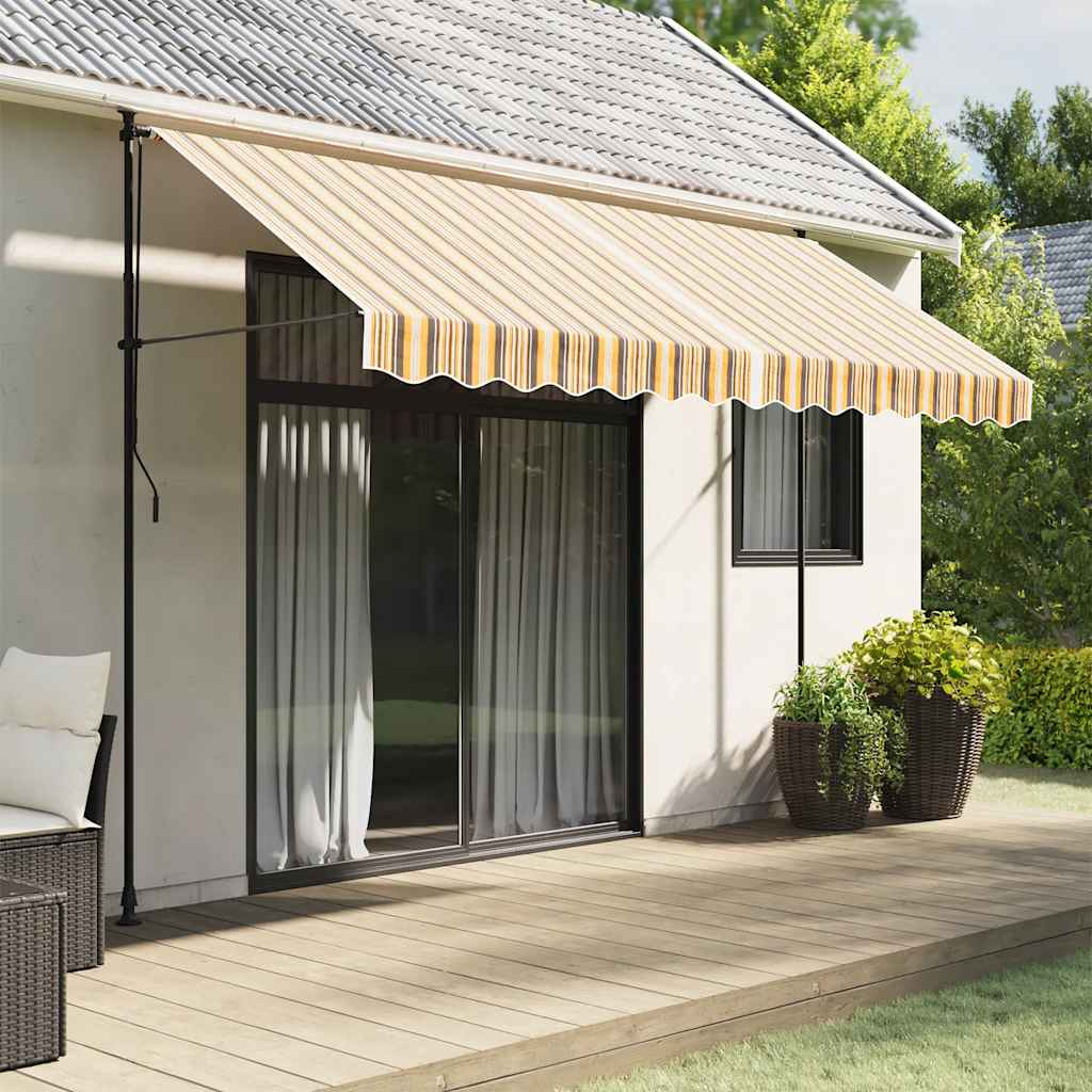 Tessuto di Ricambio per Tenda Strisce Multicolore 3,5x2,5 m | homemem39