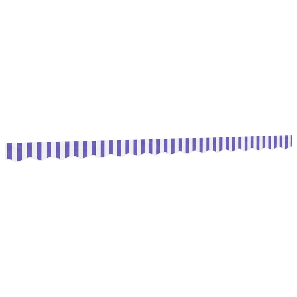 Tessuto Ricambio per Mantovana da Tenda Righe Blu e Bianche 4 m