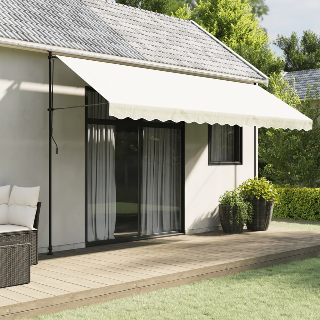 Tessuto di Ricambio per Mantovana da Tenda Strisce Crema 4,5m | homemem39