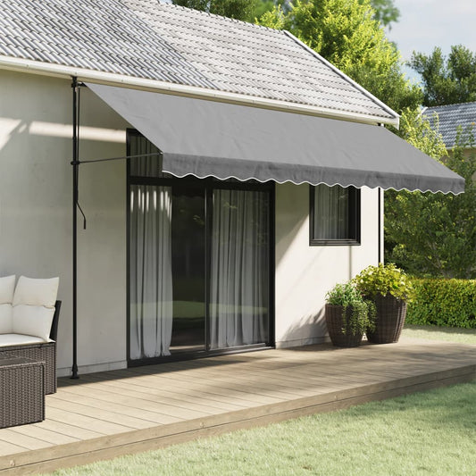 Tessuto di Ricambio per Mantovana Tenda Strisce Antracite 4,5m | homemem39