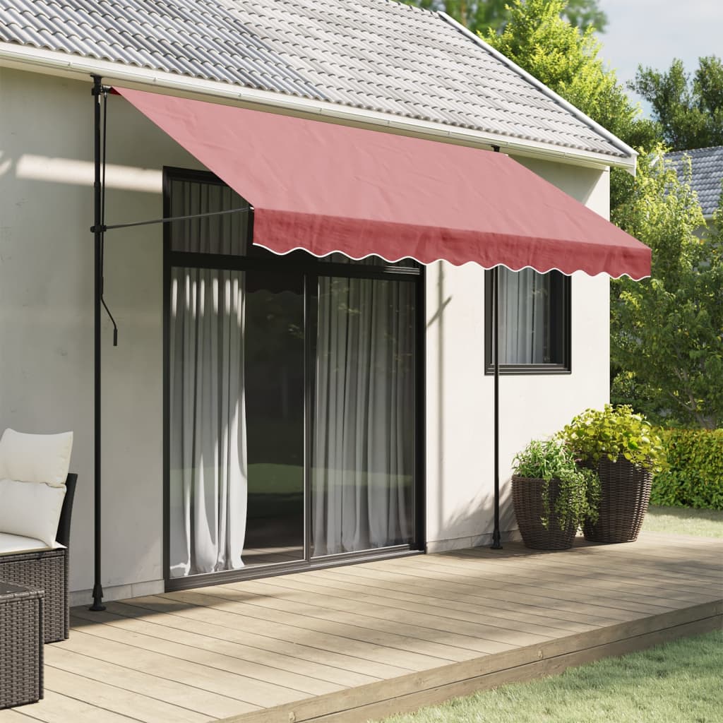 Tessuto di Ricambio per Mantovana da Tenda Strisce Bordeaux 3 m | homemem39