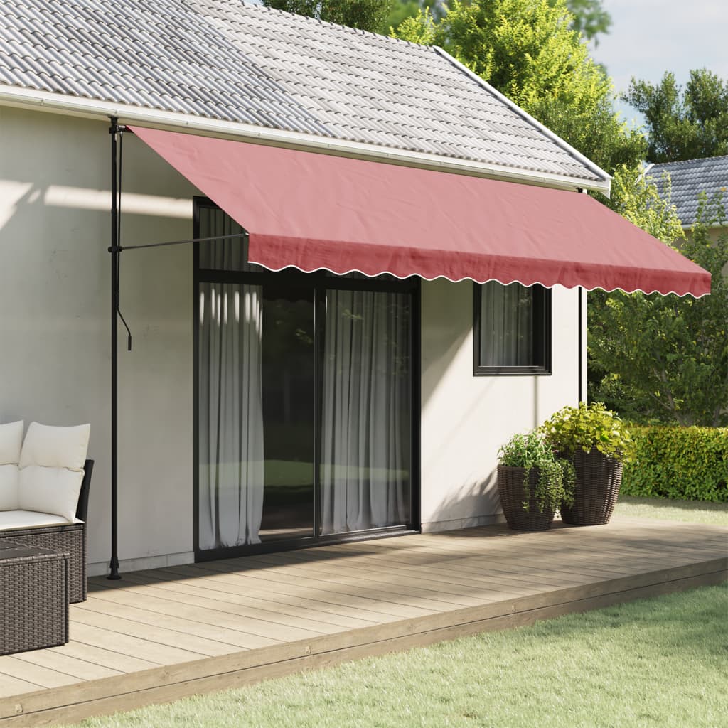 Tessuto di Ricambio per Mantovana Tenda Strisce Bordeaux 4,5 m | homemem39