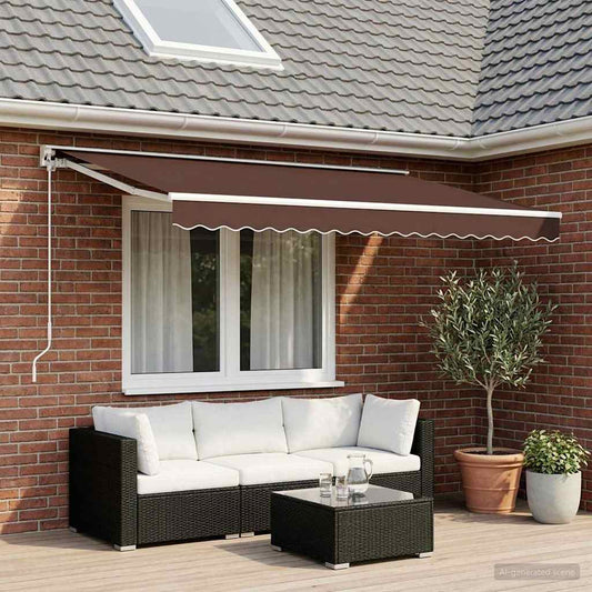 Tessuto di Ricambio Mantovana Tenda Strisce Marroni 450 cm