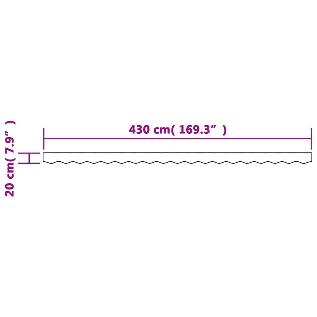 Tessuto Ricambio Mantovana Tenda Strisce Antracite Bianche 4,5m - homemem39