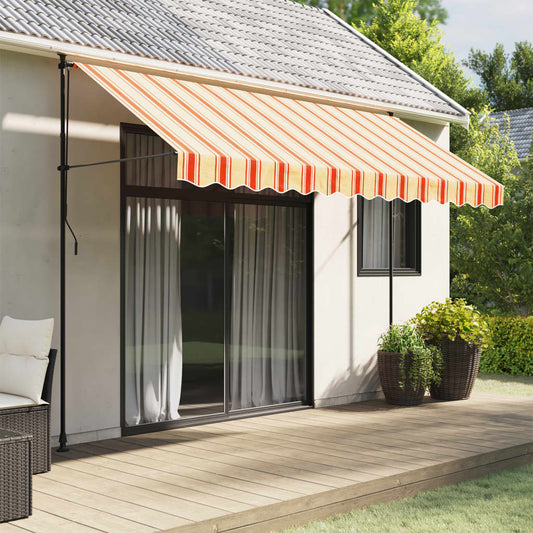 Tessuto Ricambio Mantovana Tenda Righe Giallo e Arancione 350 cm - homemem39