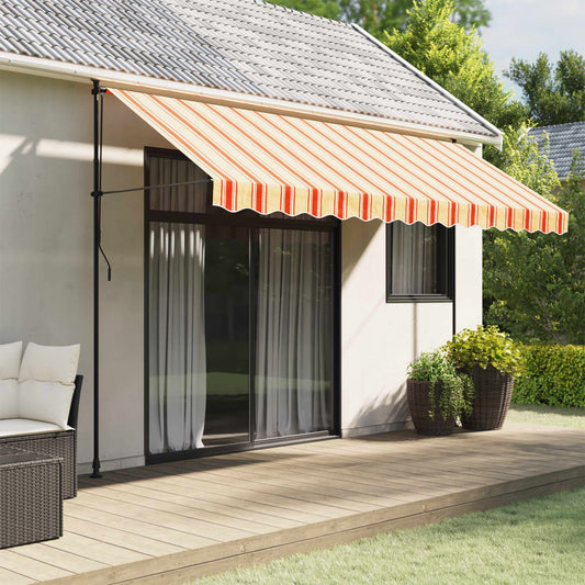 Tessuto Ricambio per Mantovana Tenda Righe Giallo Arancione 400 cm - homemem39