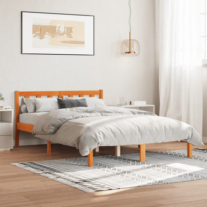 Letto senza Materasso Marrone Cera 120x190 cm in Legno di Pino - homemem39