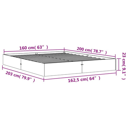 Giroletto senza Materasso Marrone Cera 160x200 cm Legno di Pino | homemem39