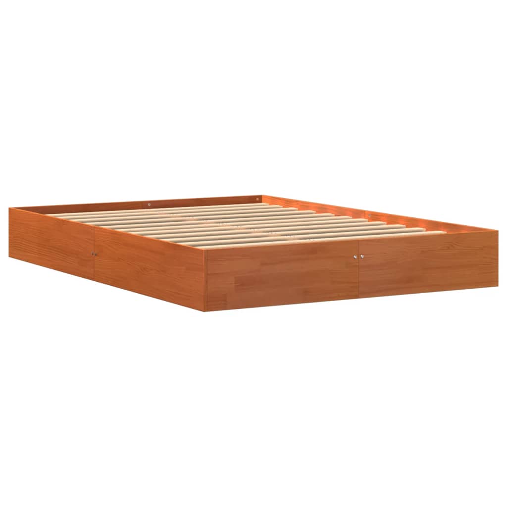 Giroletto senza Materasso Marrone Cera 120x200 cm Legno di Pino - homemem39