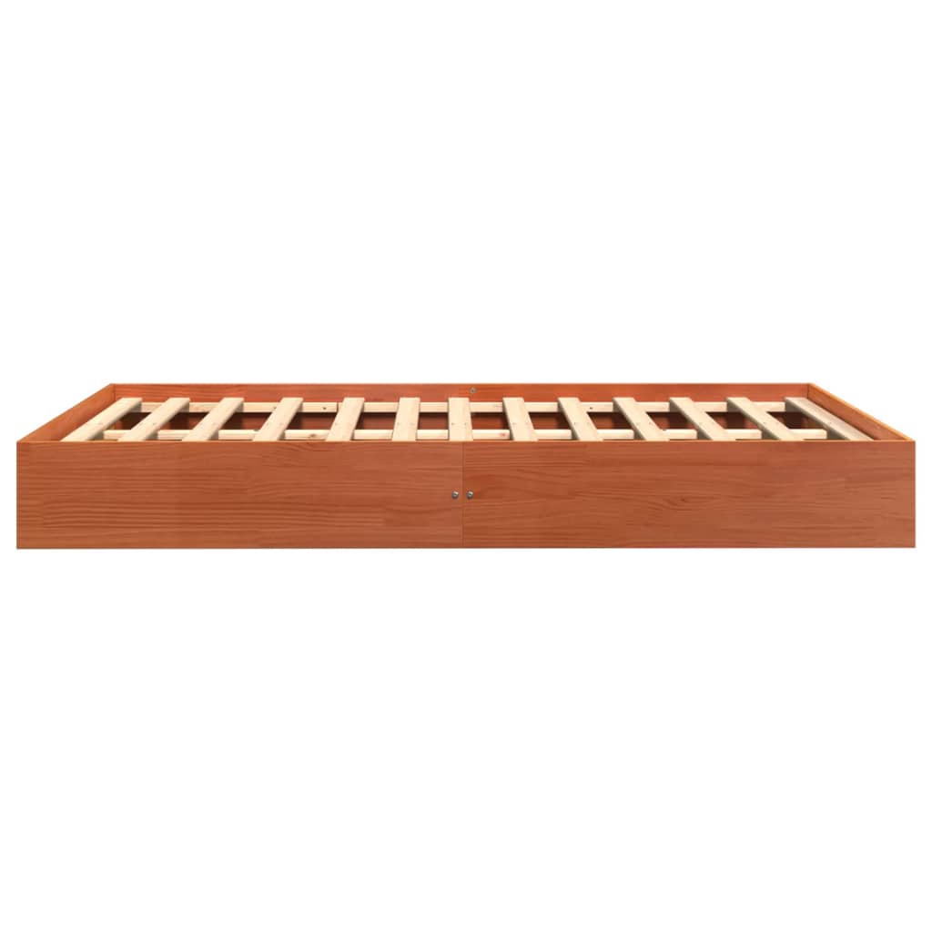 Giroletto senza Materasso Marrone Cera 120x200 cm Legno di Pino - homemem39