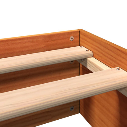 Giroletto senza Materasso Marrone Cera 120x200 cm Legno di Pino - homemem39