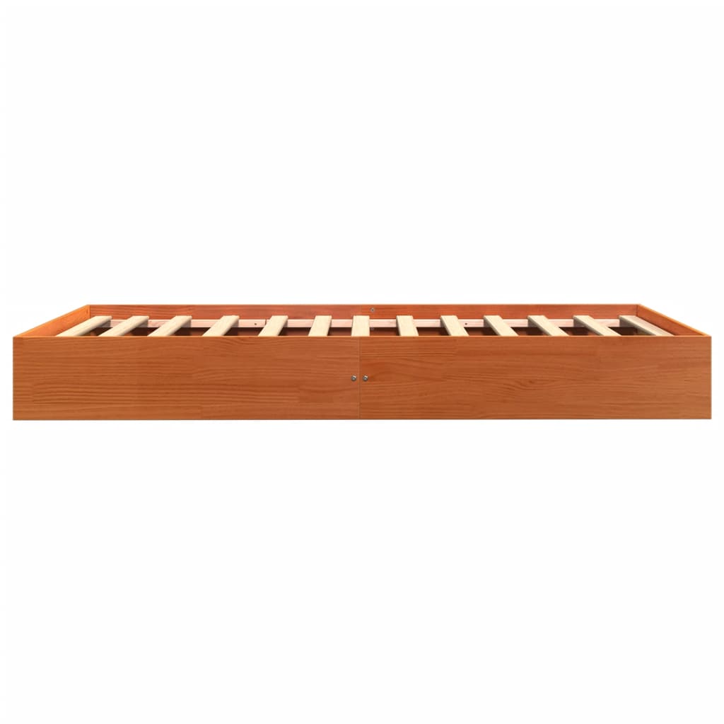 Letto senza Materasso Marrone Cera 90x190 cm in Legno di Pino | homemem39