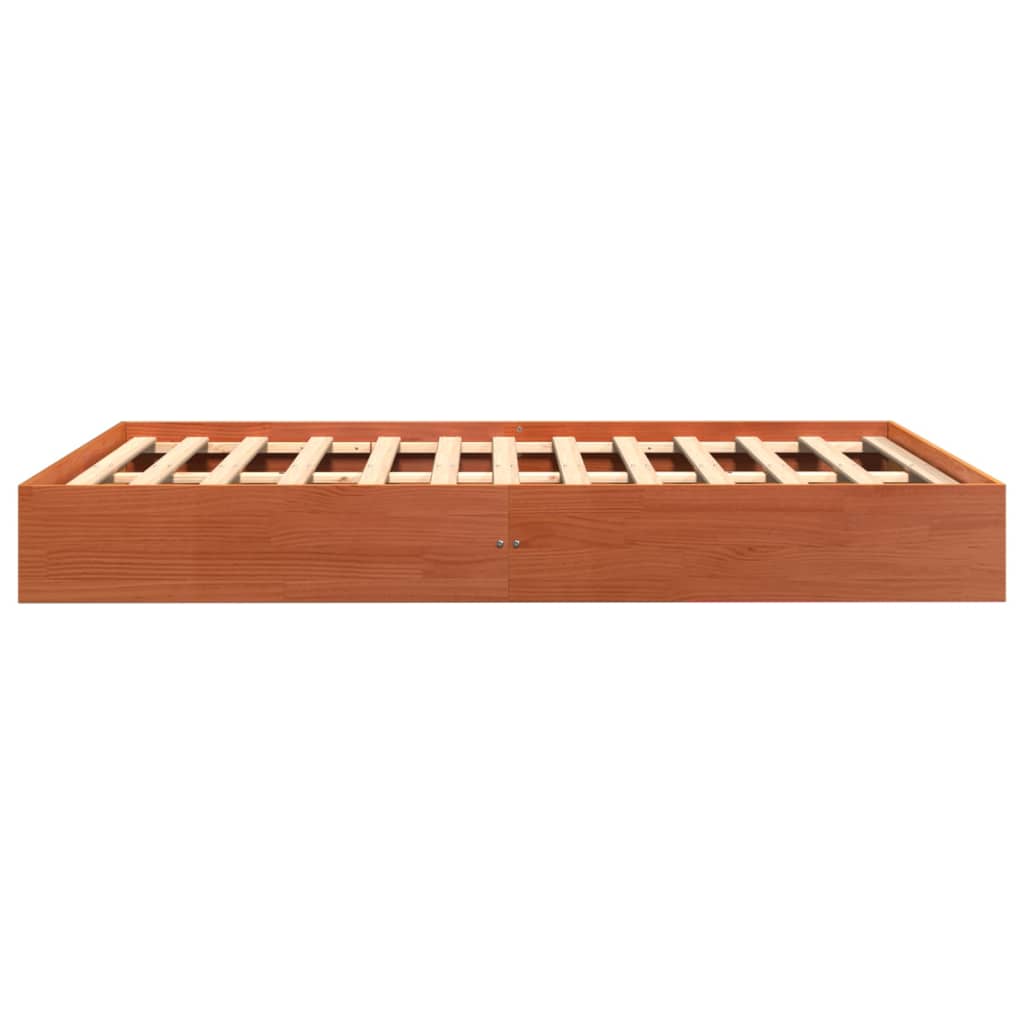 Letto senza Materasso Marrone Cera 120x190 cm in Legno di Pino | homemem39