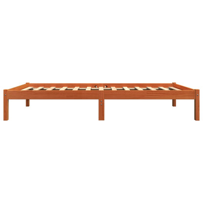Letto senza Materasso Marrone Cera 75x190 cm in Legno di Pino | homemem39