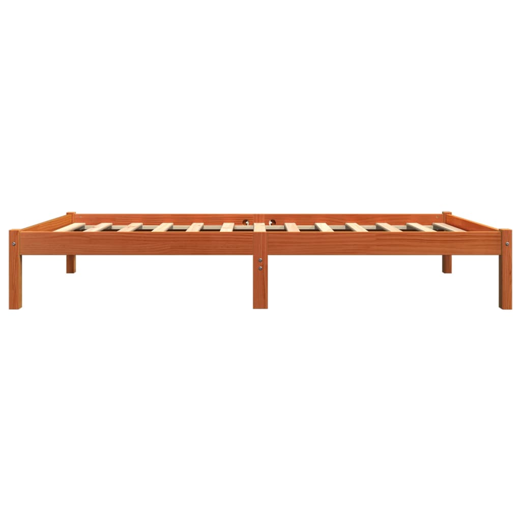 Letto senza Materasso Marrone Cera 90x190 cm in Legno di Pino | homemem39