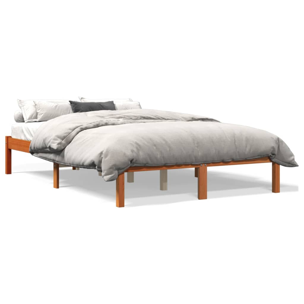 Letto senza Materasso Marrone Cera 120x190 cm in Legno di Pino | homemem39