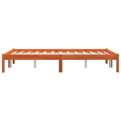 Letto senza Materasso Marrone Cera 140x190 cm in Legno di Pino | homemem39
