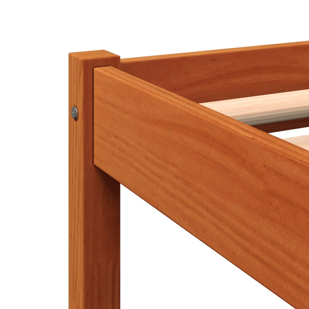 Letto senza Materasso Marrone Cera 140x190 cm in Legno di Pino | homemem39