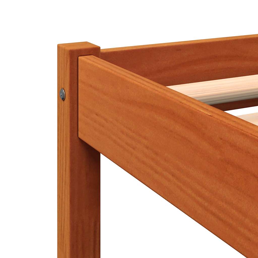 Giroletto senza Materasso Marrone Cera 90x200 cm Massello Pino