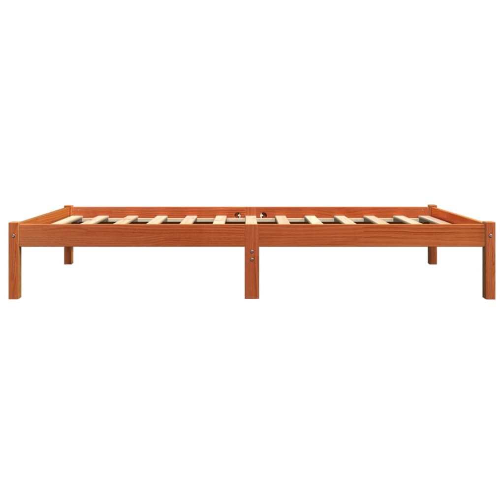 Giroletto senza Materasso Marrone Cera 100x200 cm Legno di Pino | homemem39