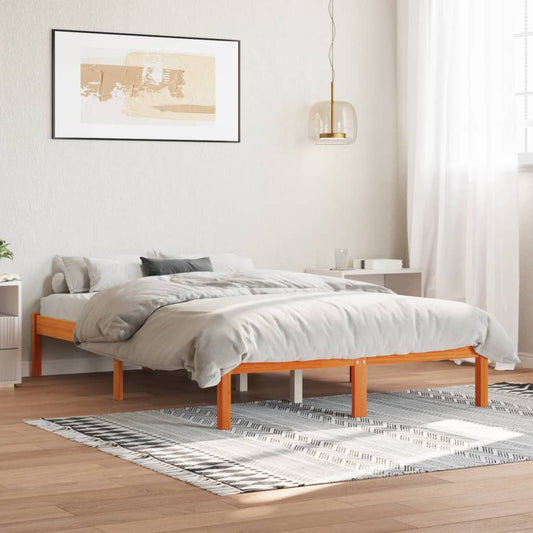 Giroletto senza Materasso Marrone Cera 120x200 cm Legno di Pino | homemem39