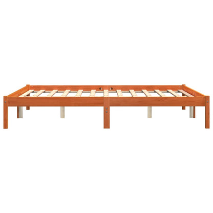 Giroletto senza Materasso Marrone Cera 150x200 cm Legno di Pino - homemem39