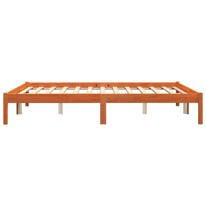Giroletto senza Materasso Marrone Cera 160x200 cm Legno di Pino | homemem39