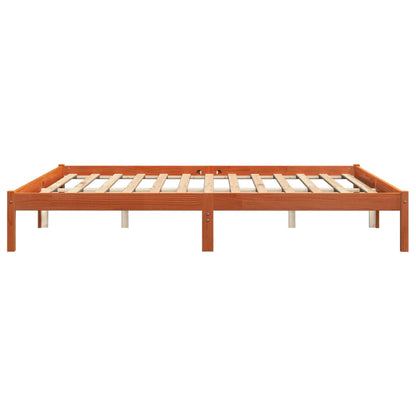 Giroletto senza Materasso Marrone Cera 200x200 cm Legno di Pino - homemem39