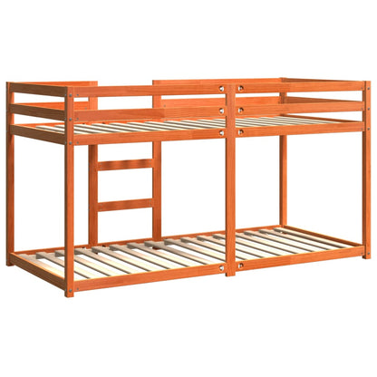 Letto a Castello Marrone Cera 90x200 cm in Legno di Pino - homemem39