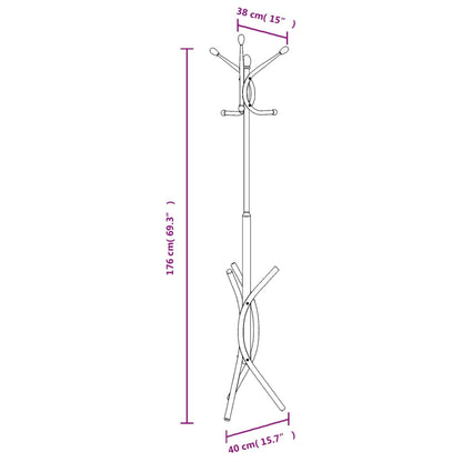 Appendiabiti Bianco 176 cm in Ferro Verniciato a Polvere - homemem39