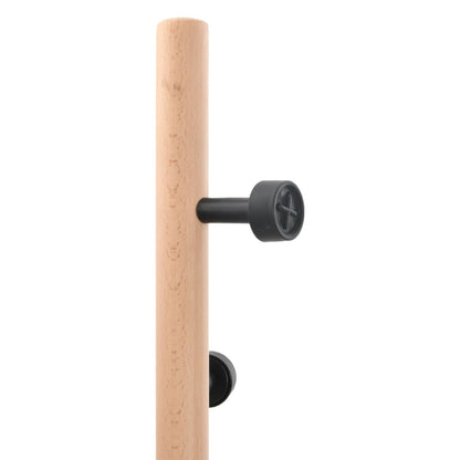 Appendiabiti Nero 177 cm in Ferro Verniciato a Polvere - homemem39