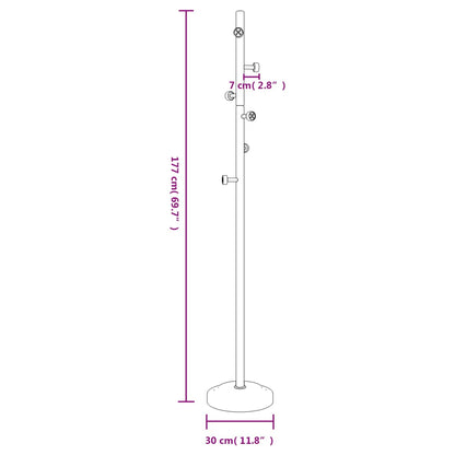 Appendiabiti Bianco 177 cm in Ferro Verniciato a Polvere - homemem39