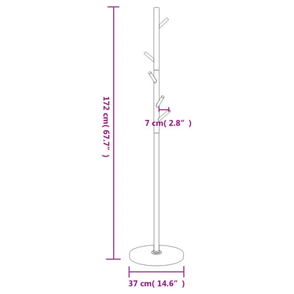 Appendiabiti Bianco 172 cm in Ferro Verniciato a Polvere - homemem39