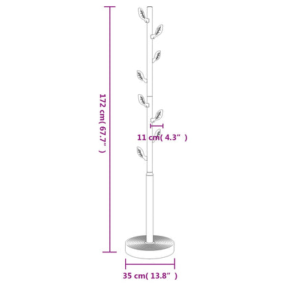 Appendiabiti Bianco 172 cm in Ferro Verniciato a Polvere