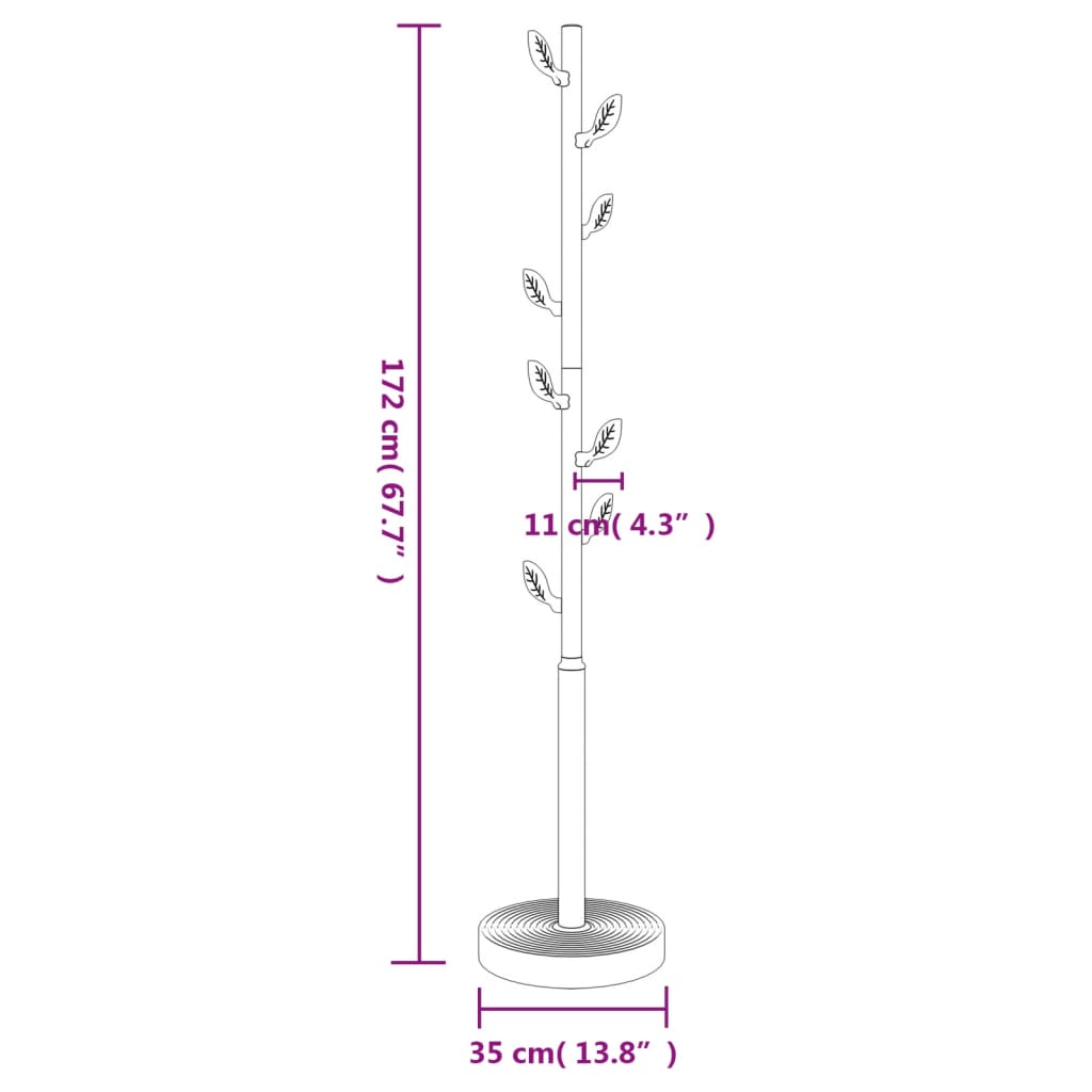 Appendiabiti Blu 172 cm in Ferro Verniciato a Polvere - homemem39